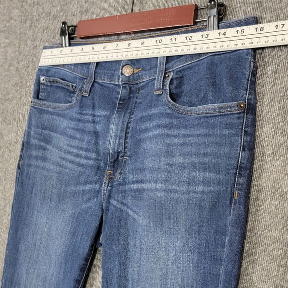 J. Crew Jeans Mens 31x28* Blue Dark Wash Skinny Leg Flex Stretch Denim AM273 - Picture 4 of 14